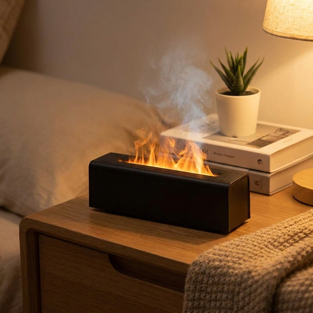 Aroma Diffuser | Flame Effect Mist, Twin Top Outlets