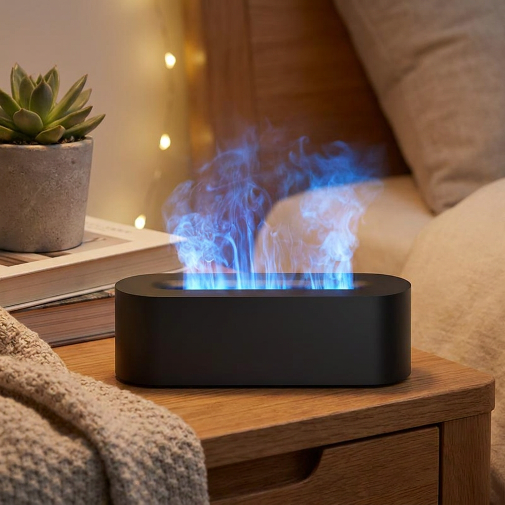 Aroma Diffuser | Flame Effect Mist, Twin Top Outlets