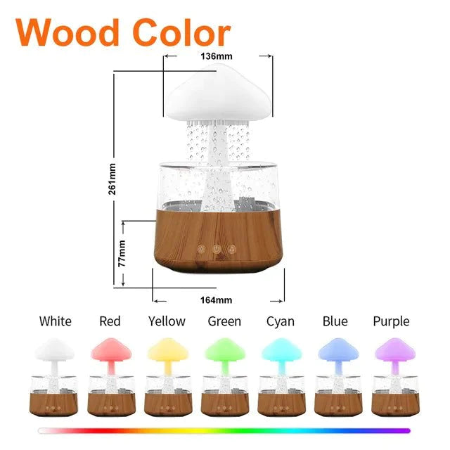 Aromatic Night Light Humidifier | Rain Cloud Diffuser