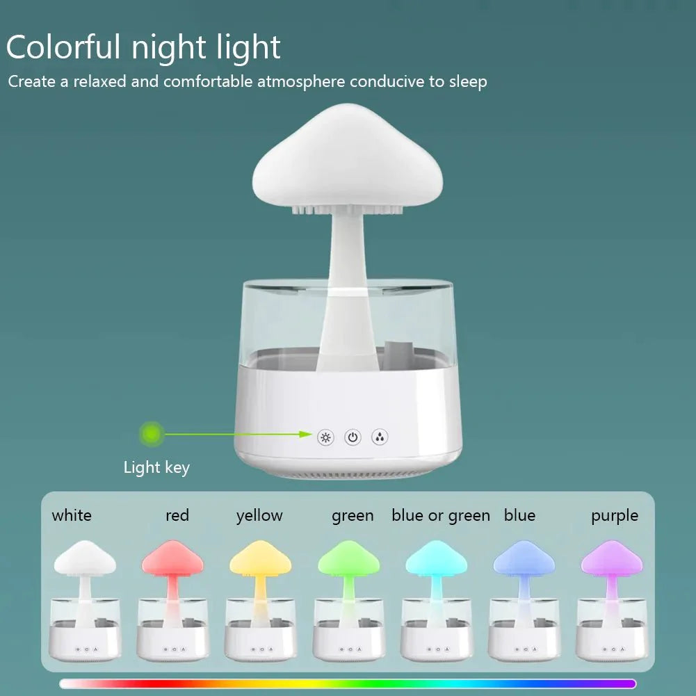 Aromatic Night Light Humidifier | Rain Cloud Diffuser