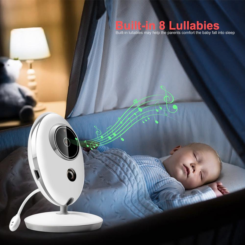 Audio Video Baby Monitor with Night Vision | 2.4 Inch LCD, Two-Way Talk, Temperature Sensor | 260m Range, 24h Battery Life