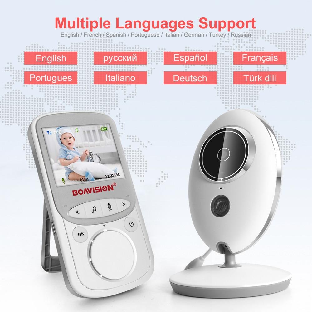 Audio Video Baby Monitor with Night Vision | 2.4 Inch LCD, Two-Way Talk, Temperature Sensor | 260m Range, 24h Battery Life