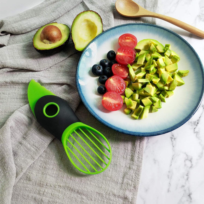 Avocado Slicer Stainless Steel | Peels, Splits, Cores and Slices in Seconds | Multipurpose Fruit Tool for Kiwi and Dragon Fruit