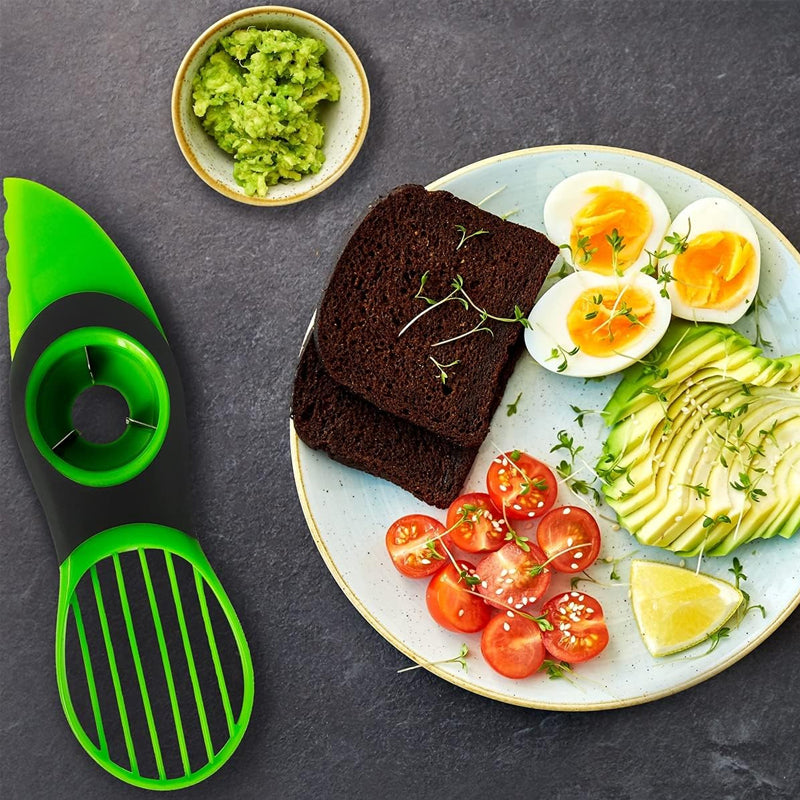 Avocado Slicer Stainless Steel | Peels, Splits, Cores and Slices in Seconds | Multipurpose Fruit Tool for Kiwi and Dragon Fruit