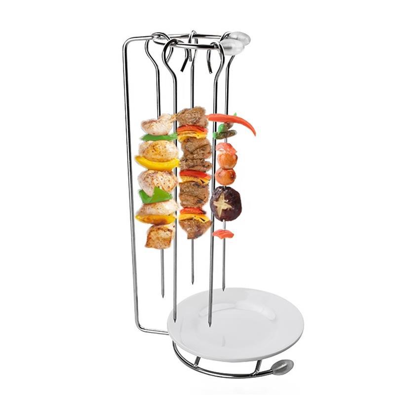 BBQ Skewers | Hanging Arm Stand, Dipping Pot Well Base