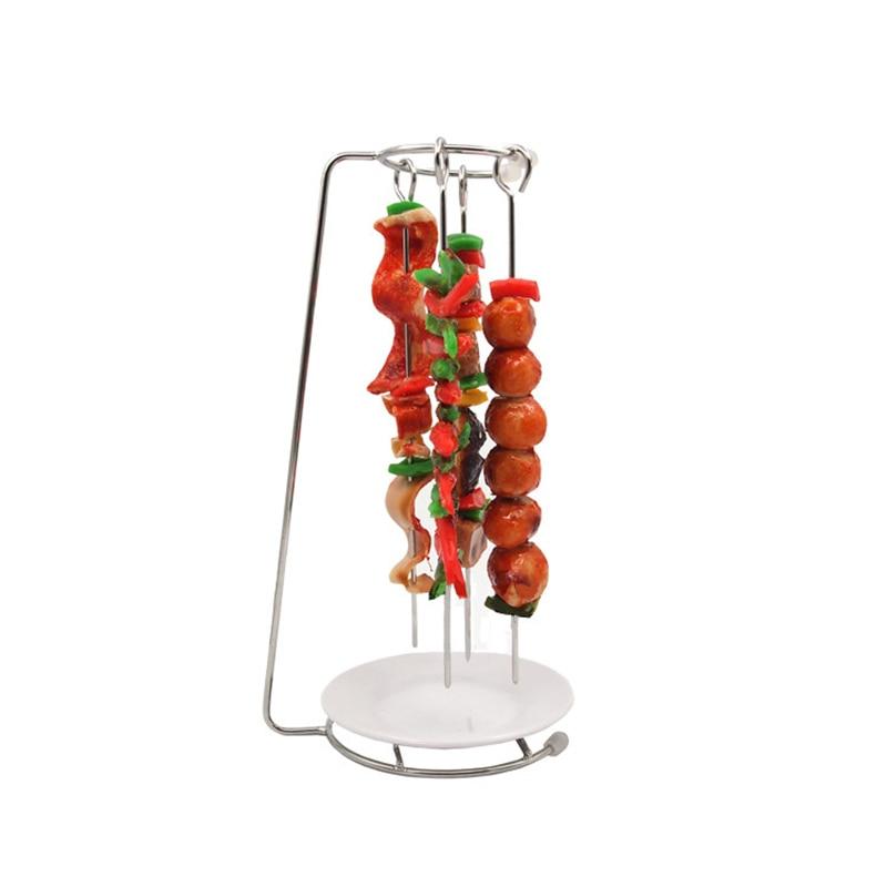 BBQ Skewers | Hanging Arm Stand, Dipping Pot Well Base