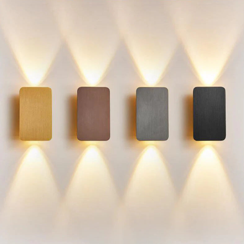 Nordic Minimalist Glass Rectangular LED Wall Sconce Light 2-light Lasson Living