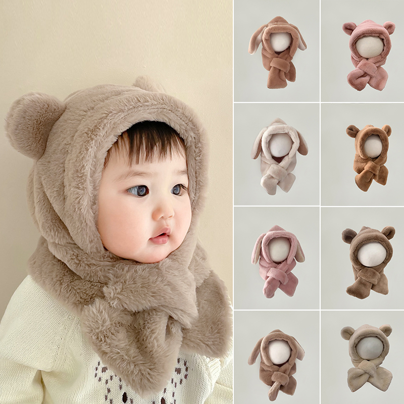 Baby Warm Hooded Hat | Cosy 2-in-1 Hood & Scarf Design