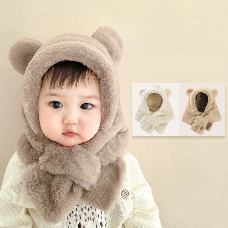 Baby Warm Hooded Hat | Cosy 2-in-1 Hood & Scarf Design