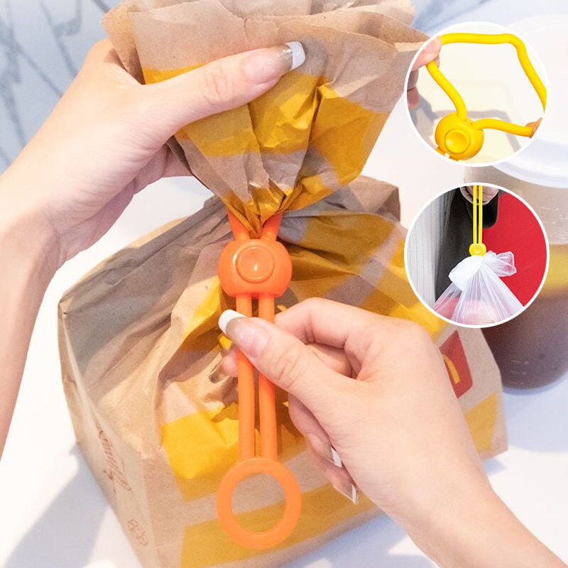 Bag Sealing Clips Set of 5 | Adjustable Slide Seal for Custom Fit | Airtight Freshness, Freezer & Dishwasher Safe