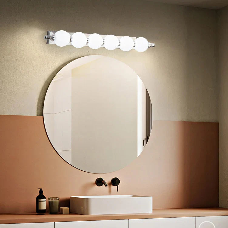 LED Globe Vanity Mirror Light | Hardwired Wall Fixture with 3 Colour Temperatures | Even 360-Degree Illumination for Bathrooms 8