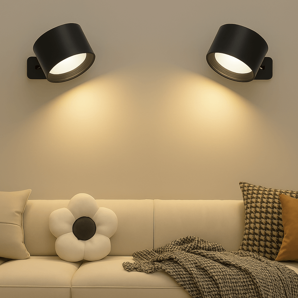 Battery Operated Wall Light ABS | Rechargeable 360° Adjustable with Touch or Remote Control | Wireless Modern Lighting