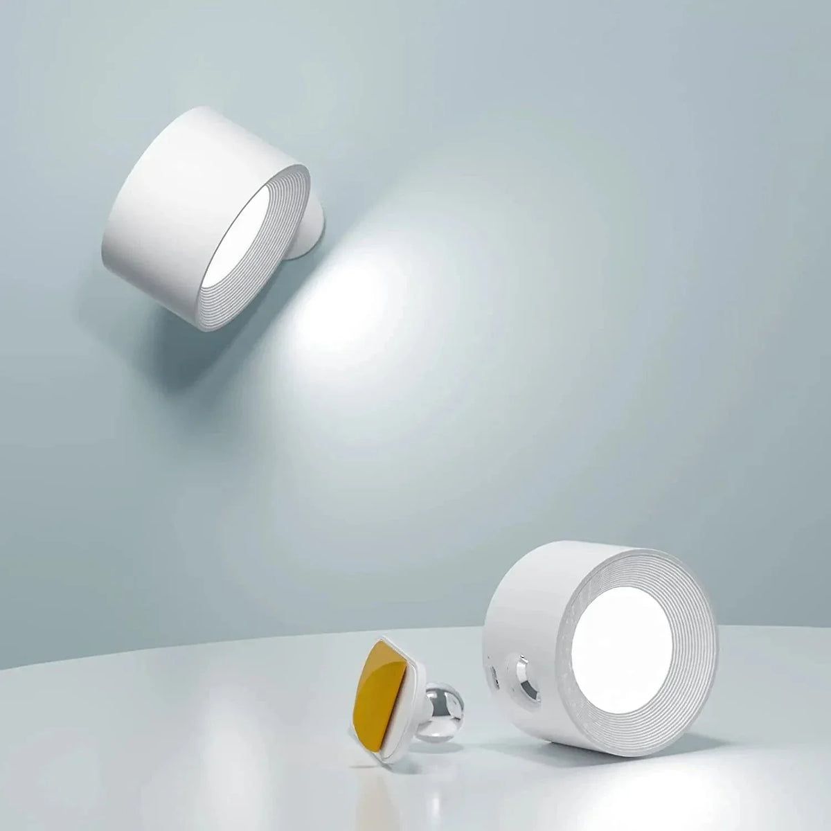 Battery Operated Wall Light ABS | Rechargeable 360° Adjustable with Touch or Remote Control | Wireless Modern Lighting