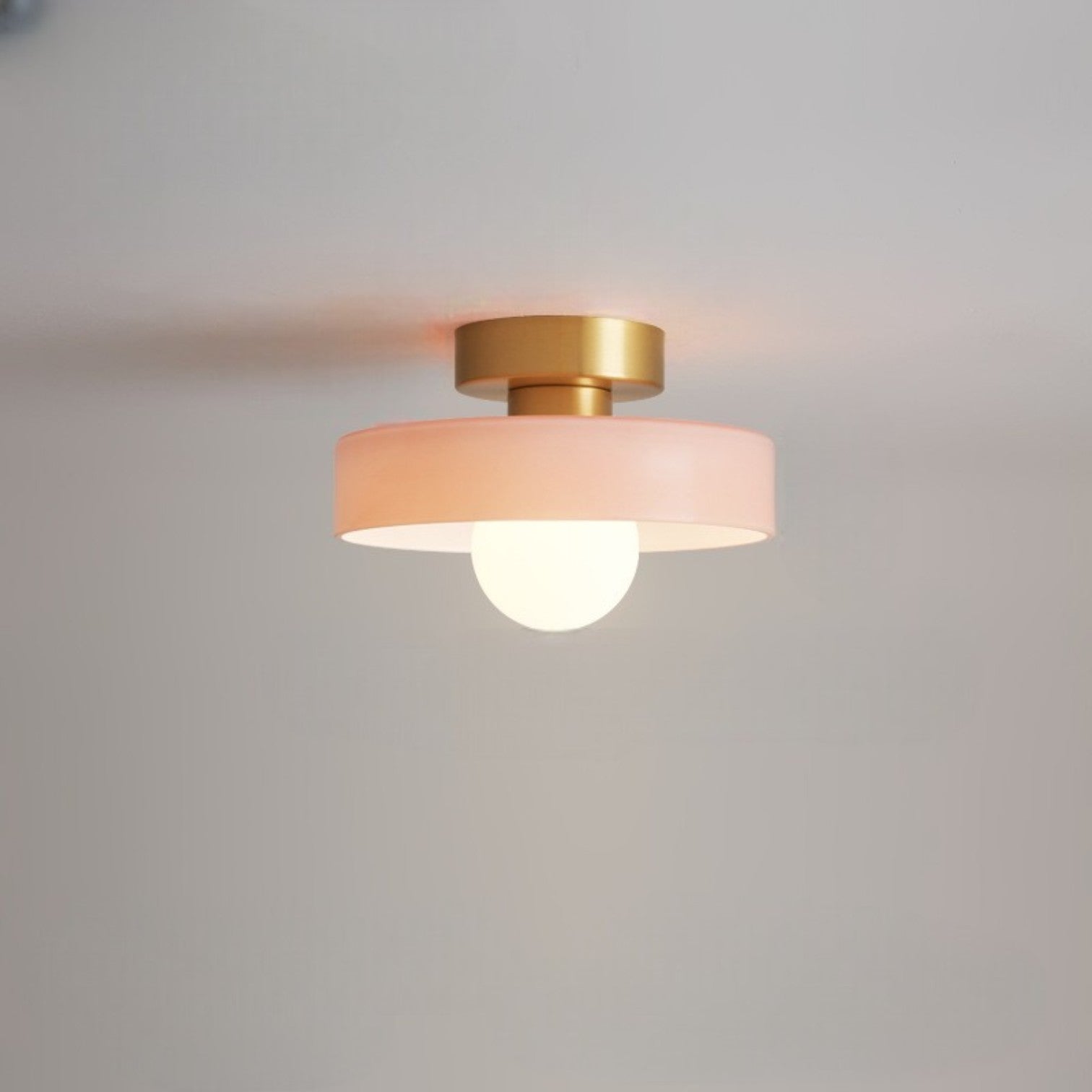 Brassova | Geometric Modern Brass Glass Flush Mount Ceiling Light