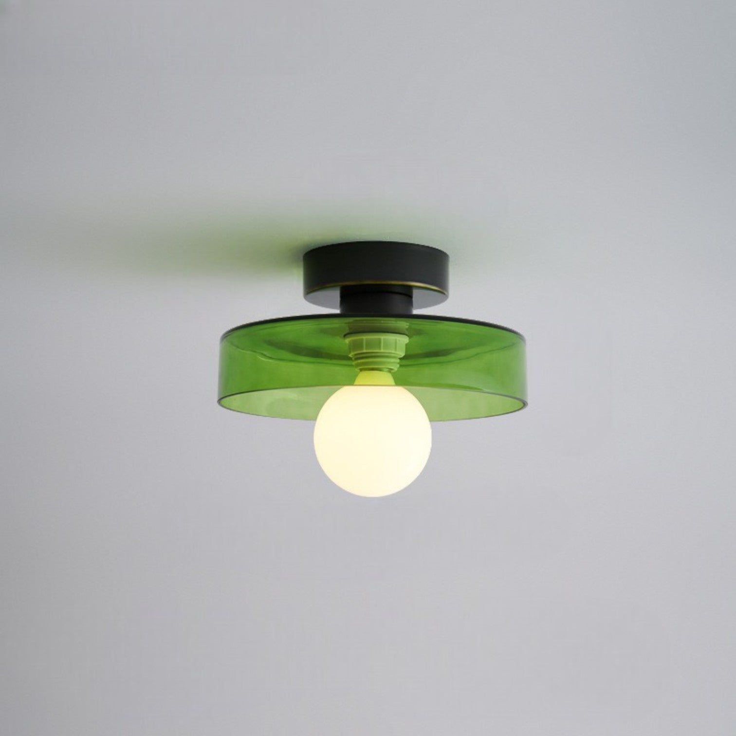 Brassova | Geometric Modern Brass Glass Flush Mount Ceiling Light