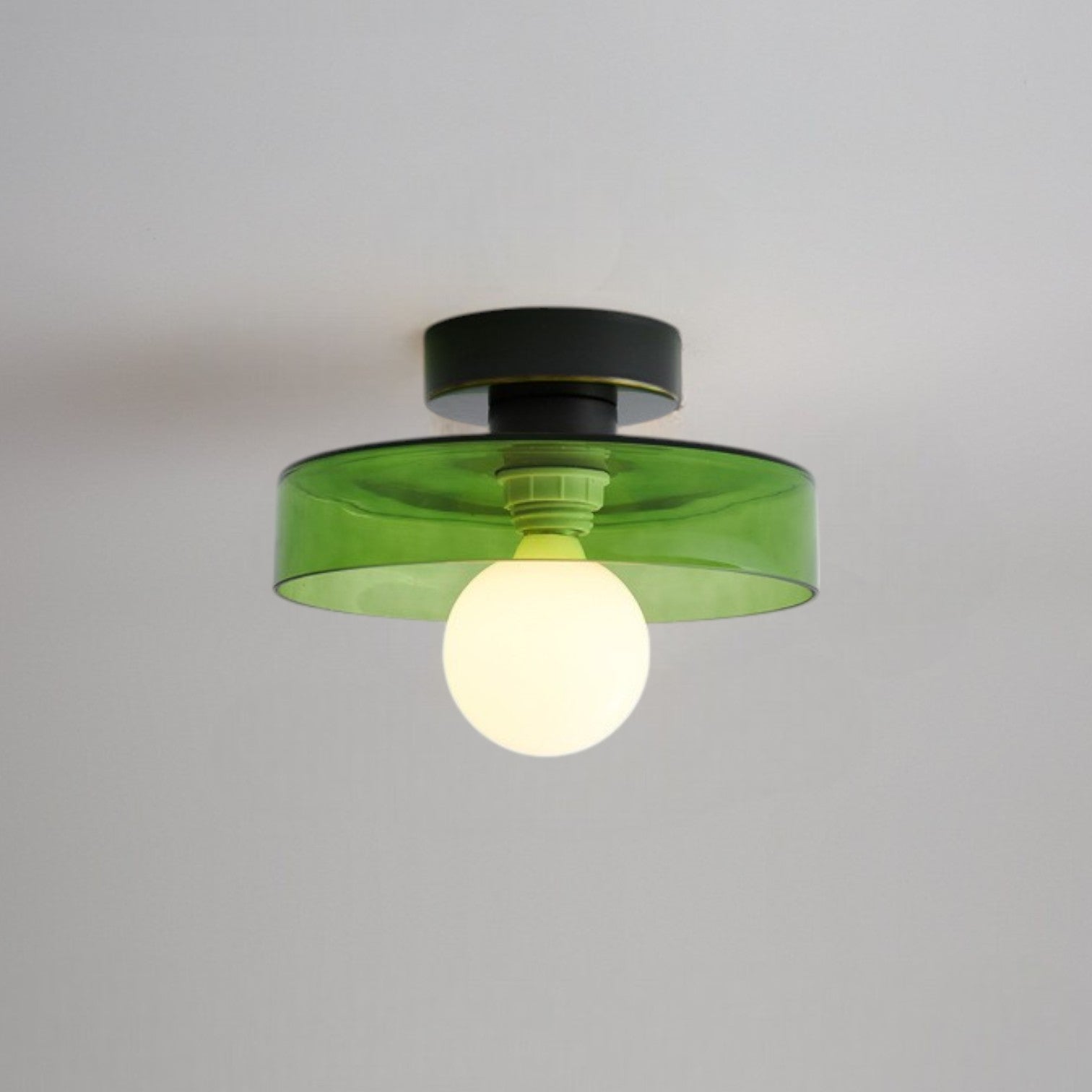 Brassova | Geometric Modern Brass Glass Flush Mount Ceiling Light