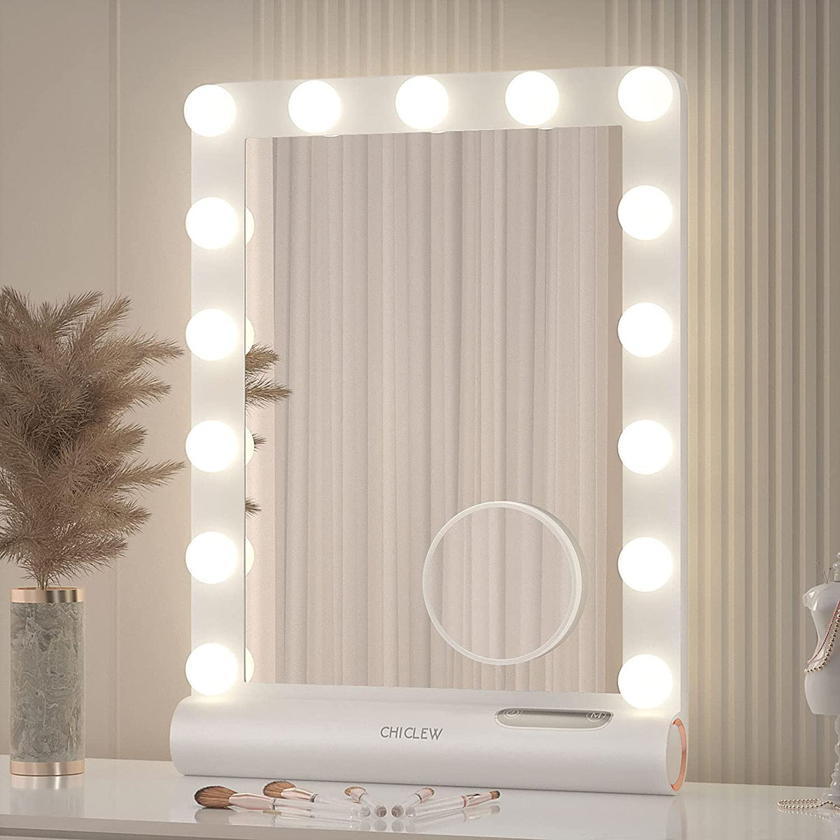 LED Mirror Lights, 4 to 14 Bulbs | Dimmable, 3 Colour Modes | USB Powered, Stick-On Fit, Memory Recall Function 3