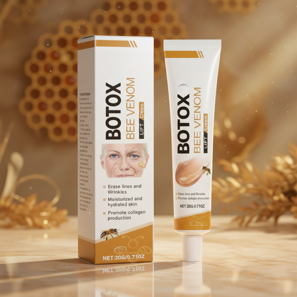 Bee Venom Firming Face Cream | 20 g Jar, Daily Use for All Skin Types | Hydrates, Smooths Fine Lines and Softens Skin