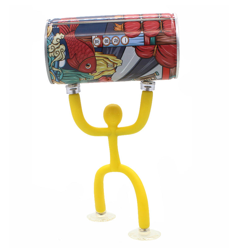 Bendable Figure Toy TPE | Suction Cup & Magnet Base | Flexible Phone, Pen & Jewellery Holder for Any Desk or Workspace