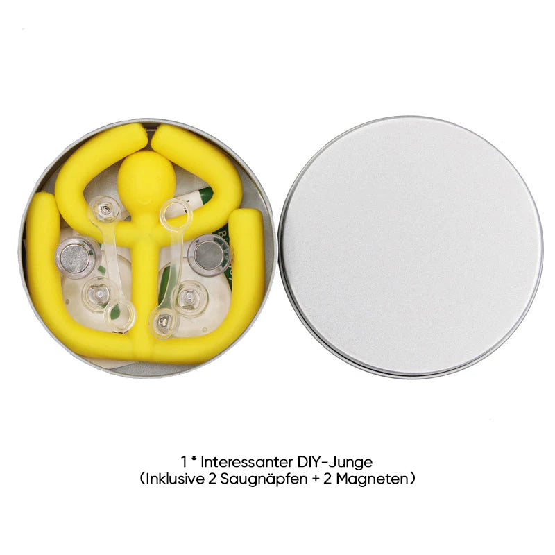 Bendable Figure Toy TPE | Suction Cup & Magnet Base | Flexible Phone, Pen & Jewellery Holder for Any Desk or Workspace
