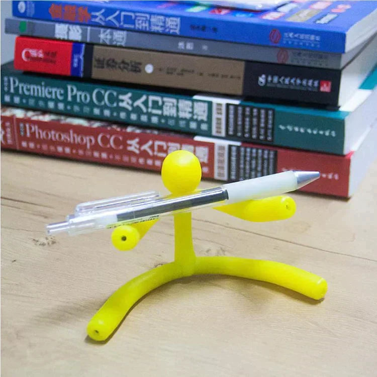 Bendable Figure Toy TPE | Suction Cup & Magnet Base | Flexible Phone, Pen & Jewellery Holder for Any Desk or Workspace