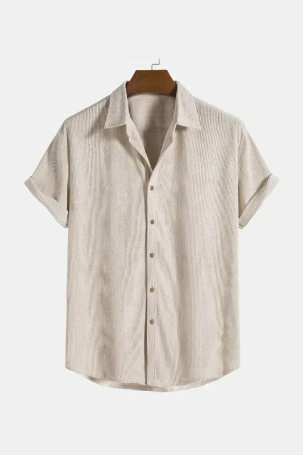 Bennett | Men's Shirt - Textured Camp Collar, Short Sleeve Design 5