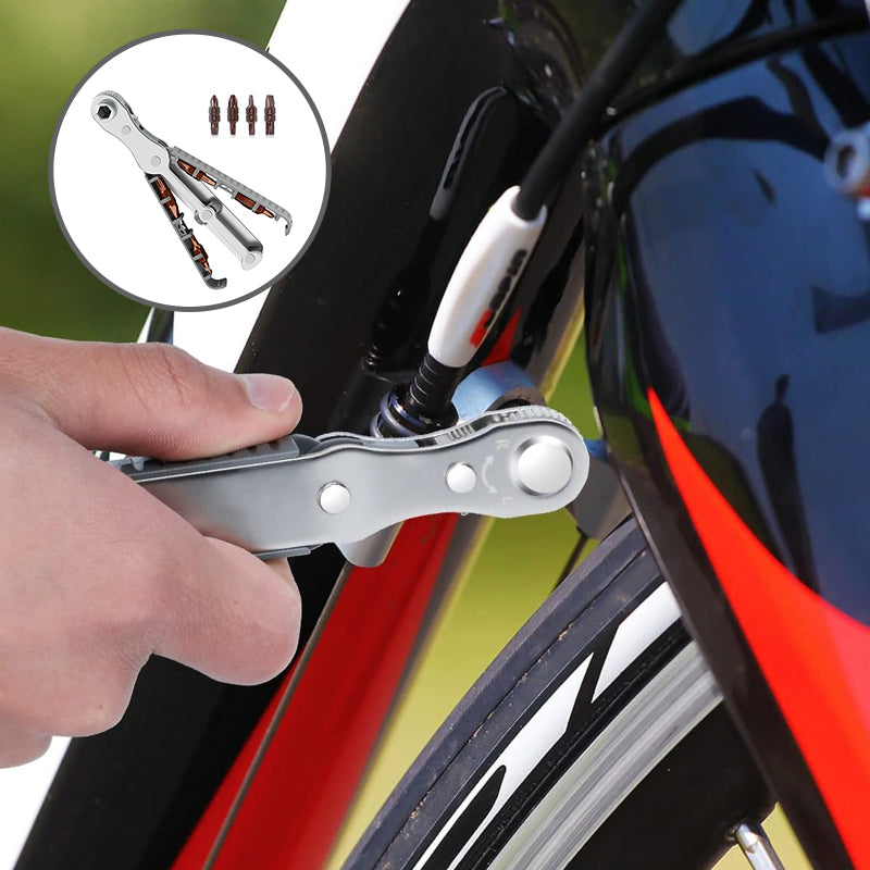 Bidirectional Ratchet Screwdriver Set CRV Steel | 4 Hex Bits Stored in Handle | Compact Reversible Design for Tight Spaces