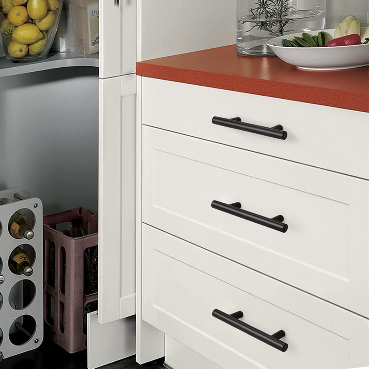 Black Stainless Steel Kitchen Handles – Modern Design for Home Cabinets 6