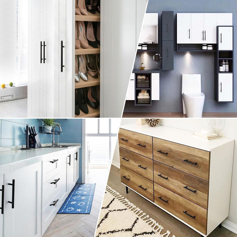 Black Stainless Steel Kitchen Handles – Modern Design for Home Cabinets 8
