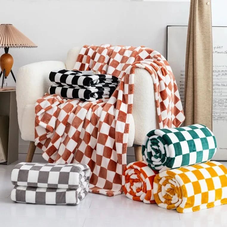 Blanket | Bold Checkerboard On A Soft Brushed Pile