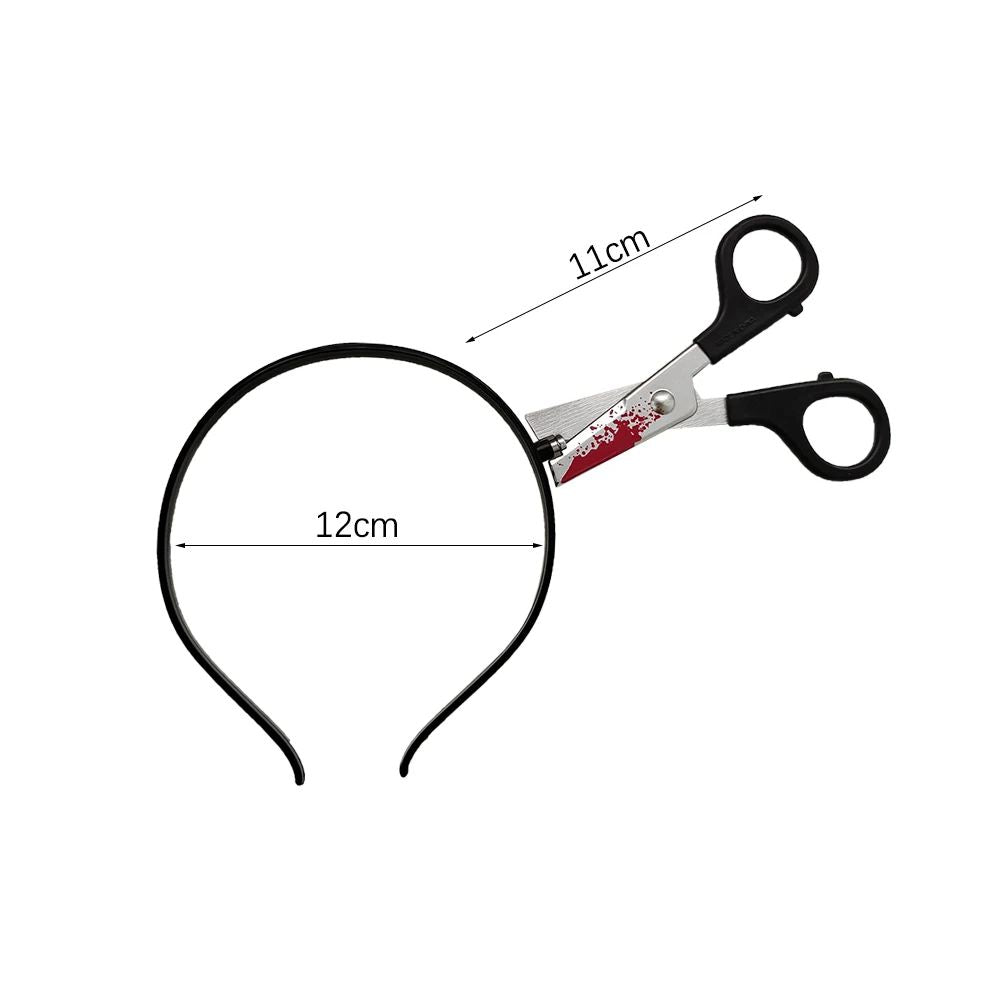 Bloody Weapon Halloween Headband | Fake Axe, Saw & Knife Horror Prop | Lightweight Slip-On Costume Accessory for Parties