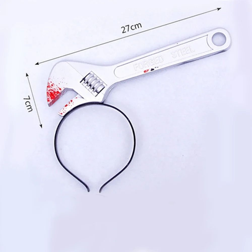 Bloody Weapon Headband Halloween Prop | Head-Through Optical Illusion Design | Lightweight Reusable Costume Accessory