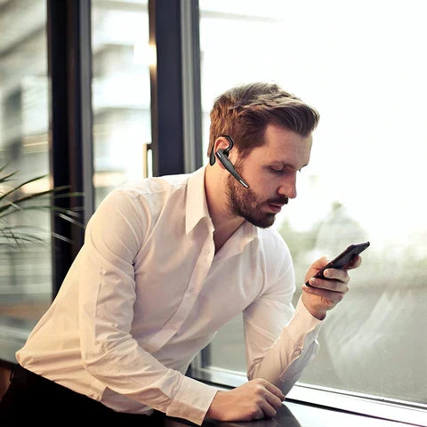 Bluetooth 5.1 Noise Cancelling Headset | Dual Mic CVC8.0 & IPX7 Waterproof | 25-Hour Talk Time Hands-Free Calling