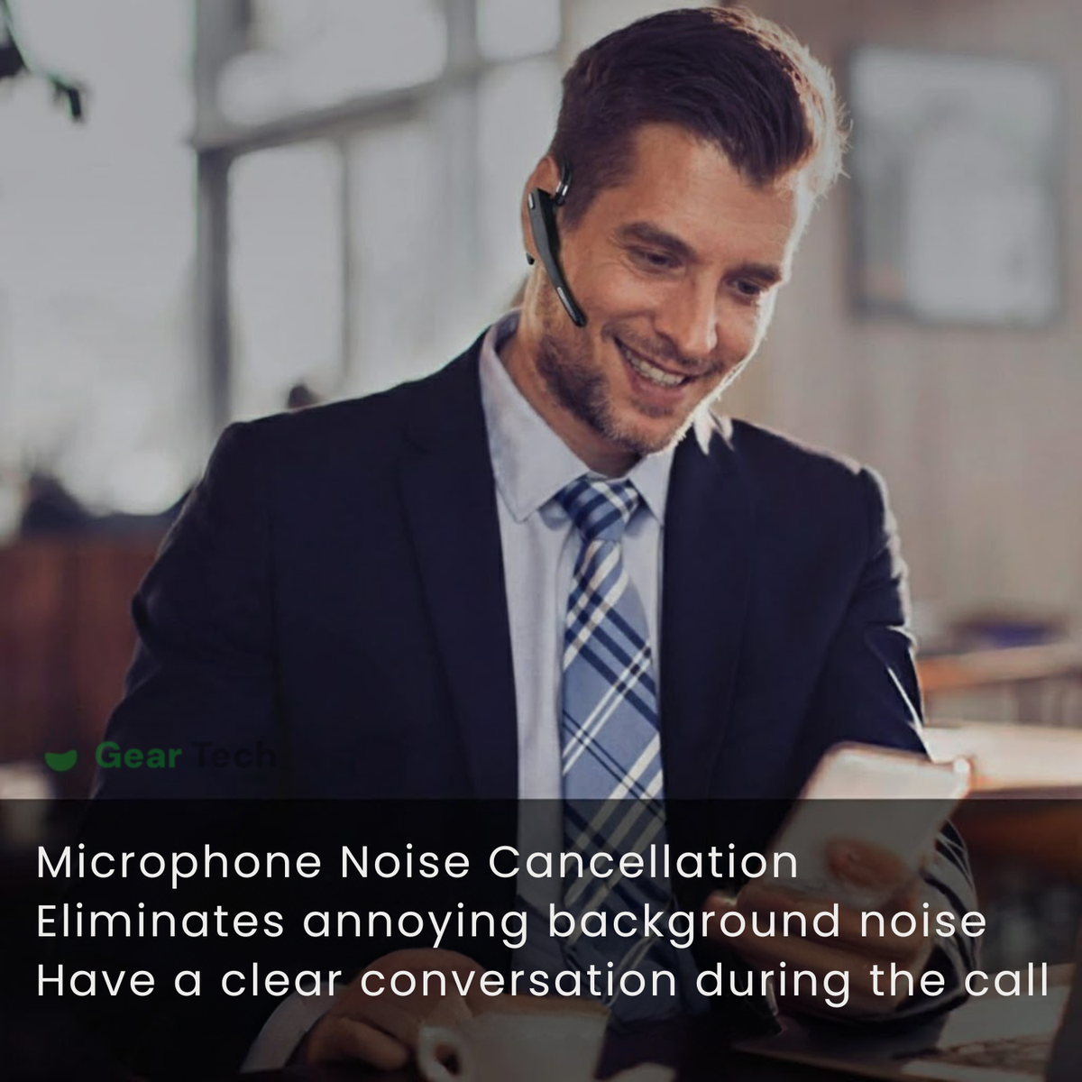 Bluetooth 5.1 Noise Cancelling Headset | Dual Mic CVC8.0 & IPX7 Waterproof | 25-Hour Talk Time Hands-Free Calling