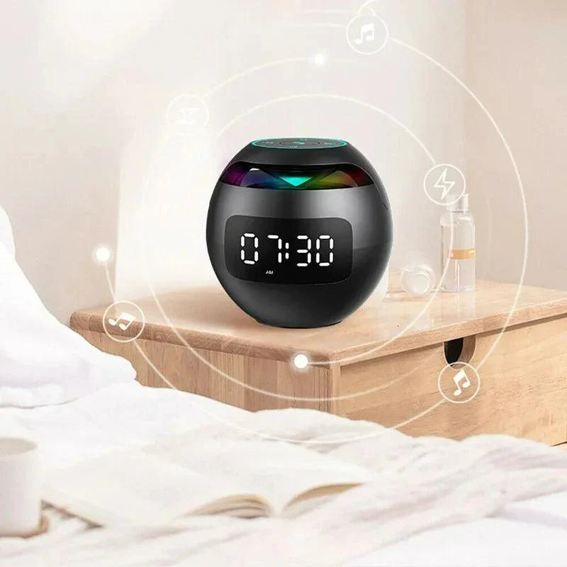 Bluetooth Speaker Alarm Clock LED Digital Bedside 3