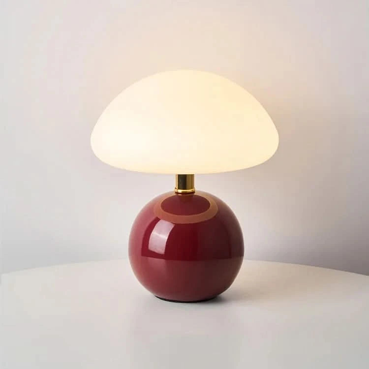 BlushCloud | Ceramic LED Table Lamp – Mushroom Design With Adjustable Color Modes