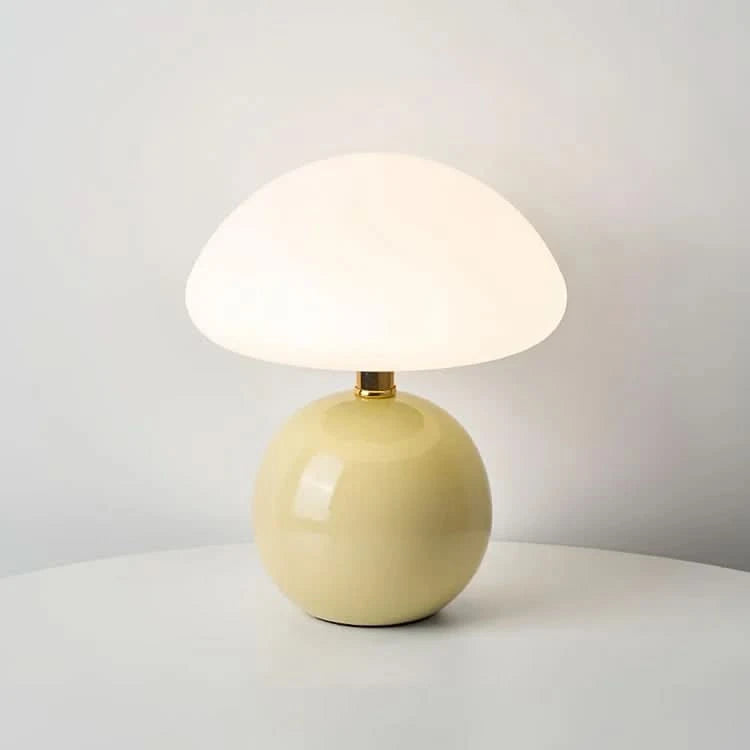 BlushCloud | Ceramic LED Table Lamp – Mushroom Design With Adjustable Color Modes