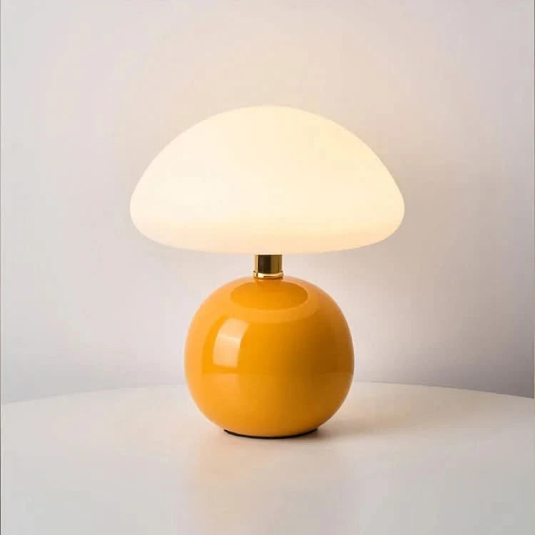 BlushCloud | Ceramic LED Table Lamp – Mushroom Design With Adjustable Color Modes
