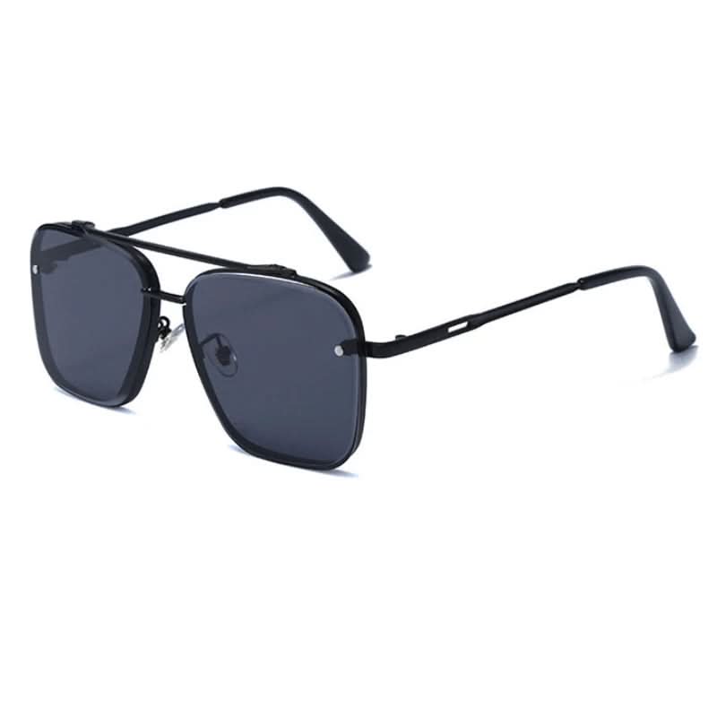 BoldStyle | Men's Sunglasses with Gradient Lenses - Large Metal Frame Design