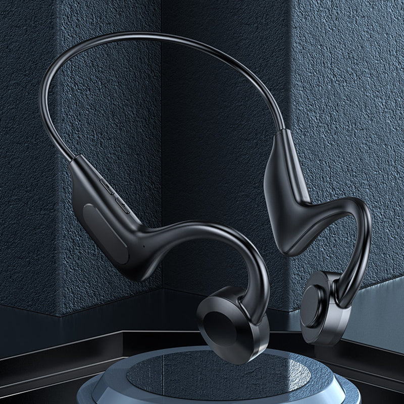 Bone Conduction Headphones Bluetooth 5.2 | Open-Ear Wireless Design for Glasses | 13 Hours Playtime, Sweatproof