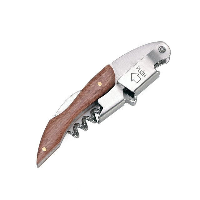 Bottle Opener and Foil Cutter | Two-Step Lever, Tail Blade
