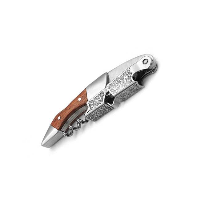 Bottle Opener and Foil Cutter | Two-Step Lever, Tail Blade