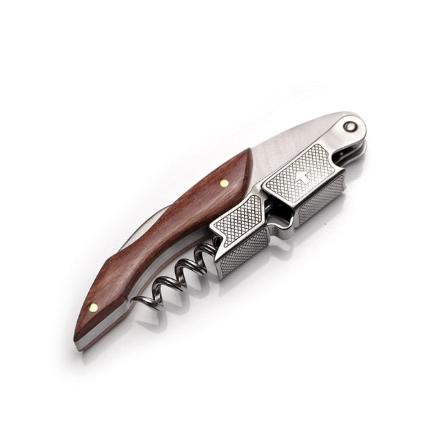 Bottle Opener and Foil Cutter | Two-Step Lever, Tail Blade
