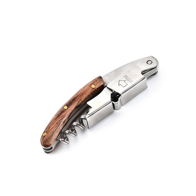 Bottle Opener and Foil Cutter | Two-Step Lever, Tail Blade