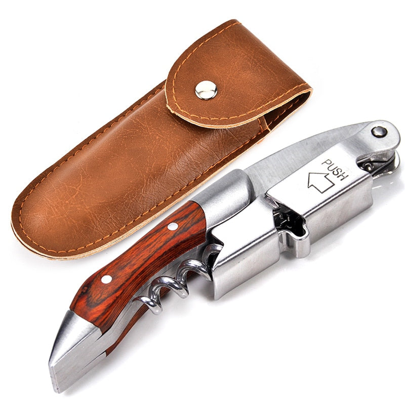 Bottle Opener and Foil Cutter | Two-Step Lever, Tail Blade