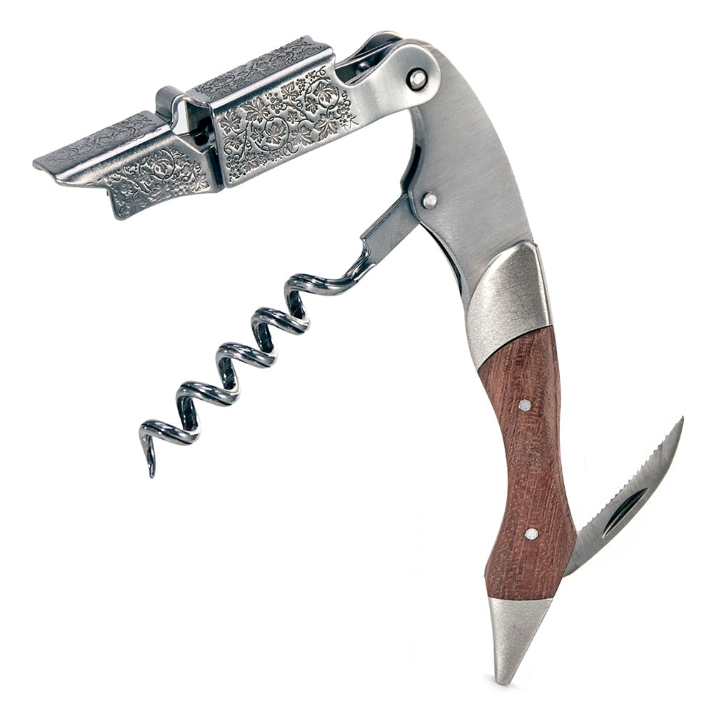 Bottle Opener and Foil Cutter | Two-Step Lever, Tail Blade