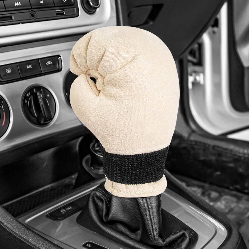 Boxing Glove Shift Knob Cover Suede | Sporty Boxing Glove Design for Gear Stick | Soft Comfortable Grip Universal Fit