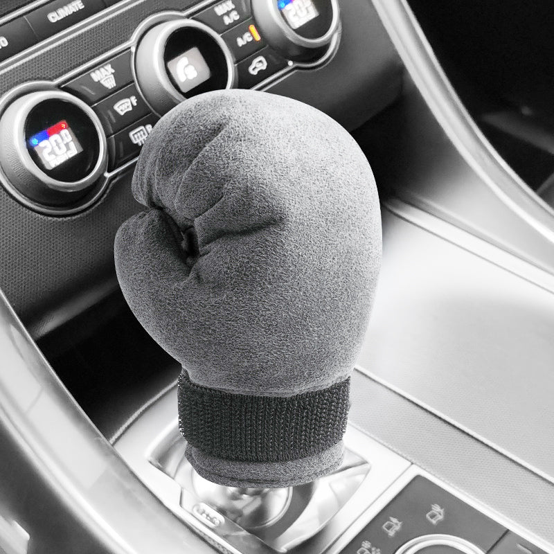 Boxing Glove Shift Knob Cover Suede | Sporty Boxing Glove Design for Gear Stick | Soft Comfortable Grip Universal Fit