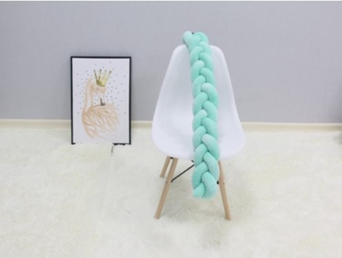 Braided Baby Pillow | Long Three Strand Plait For Sofas And Day Beds