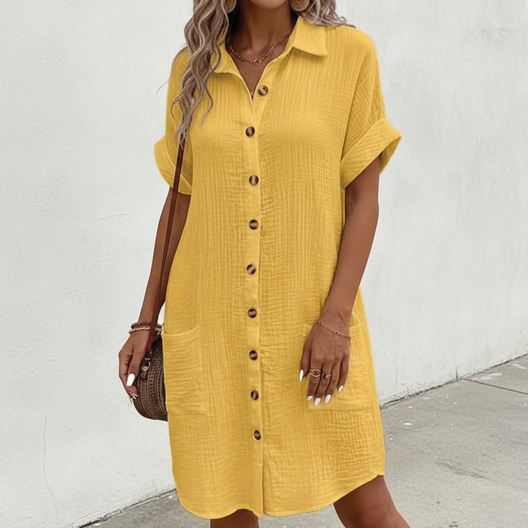 Brooklyn | Women's Summer Dress – Cotton Polo Shirt With Pockets 5